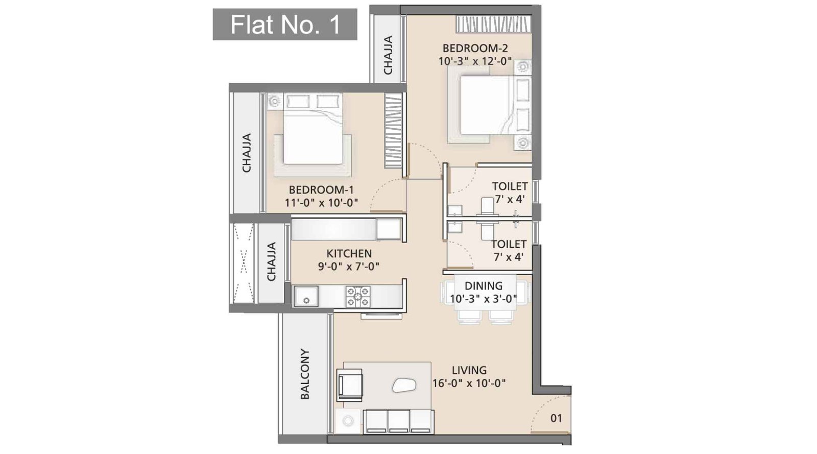 Uma-Ananta-floor-plan-flat-no-1