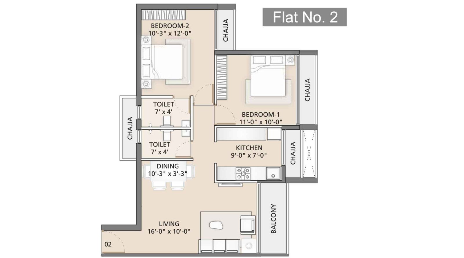 Uma-Ananta-floor-plan-flat-no-2